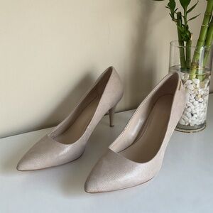Calvin Klein Kimberly Nude Pointed Toe Pumps Women's Size 9 Classic Stiletto